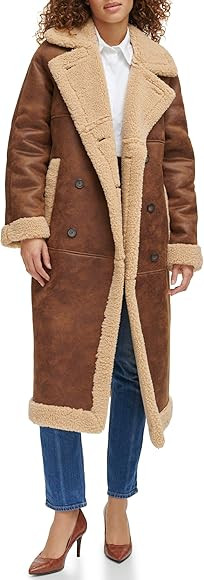 Levi's Women's Faux Shearling Long Coat | Amazon (US)
