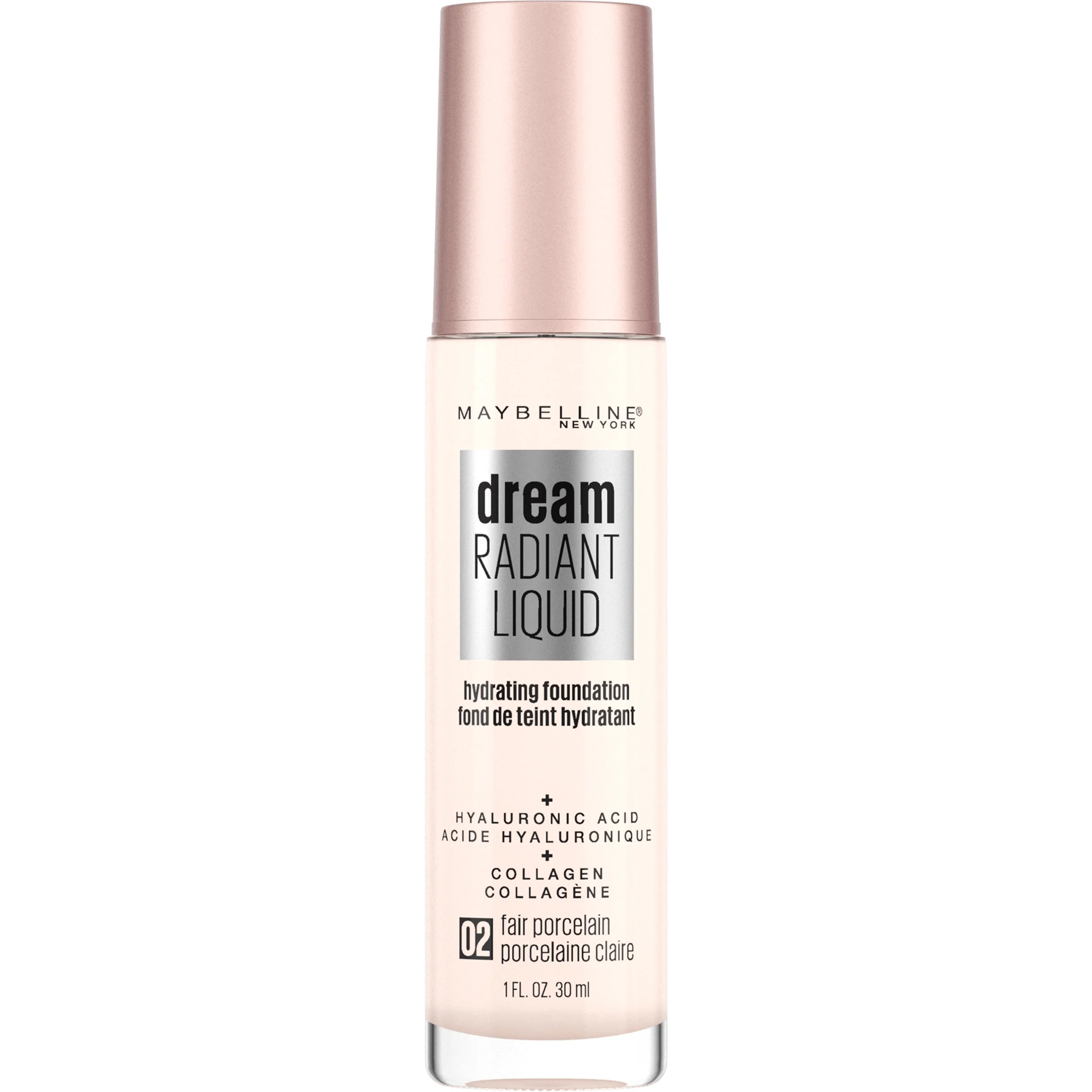 Maybelline Dream Radiant Liquid Medium Coverage Hydrating Foundation, Fair Porcelain, 1 fl oz - W... | Walmart (US)