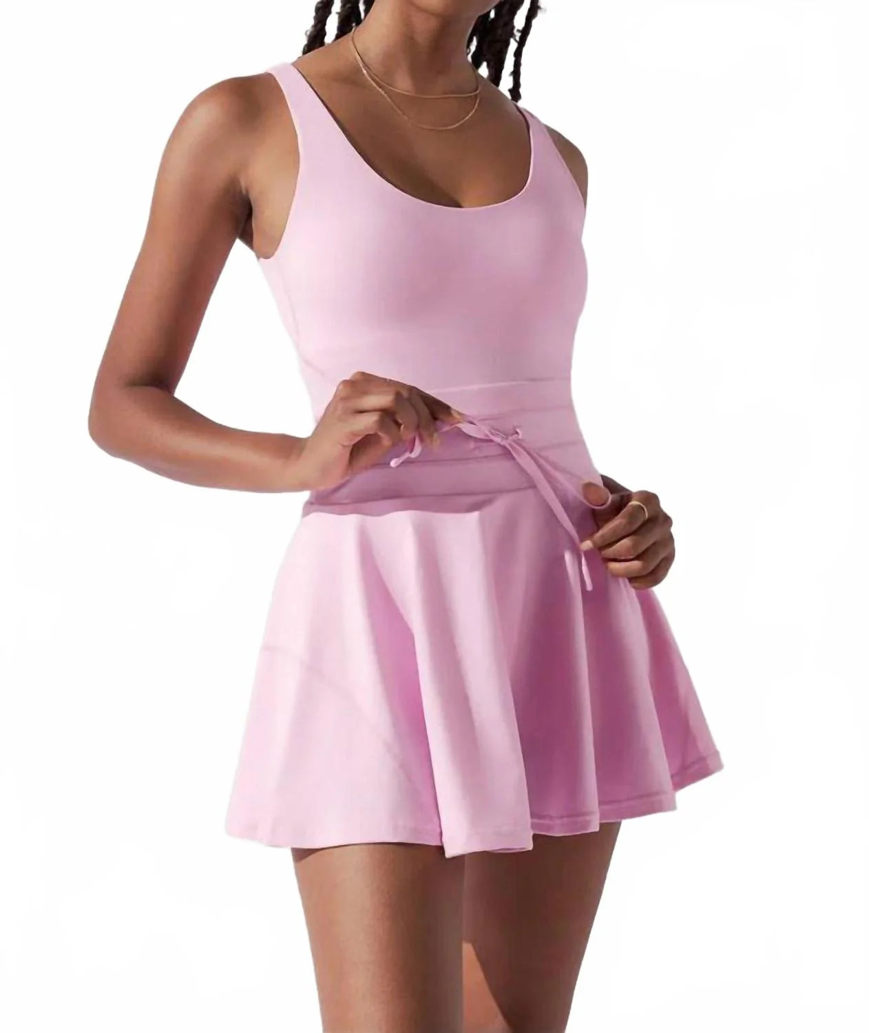 Twirl Mini Dress In Bubblegum | Shop Simon