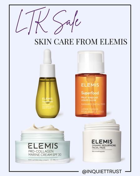 Check out these popular Elemis skin care products! They have a range of different products like facial oils, facial toners, facial pads, and anti-wrinkle creams. These items are all marked down for LTK Sale so make sure to save this post for when the sale starts tomorrow!! 

LTK Sale, Elemis finds, Elemis Faves, skin care items, skin care must-haves, skin care essentials, beauty products, beauty product essentials, beauty product must-haves, face serums, anti-aging products, face creams

#LTKSale #LTKsalealert #LTKbeauty