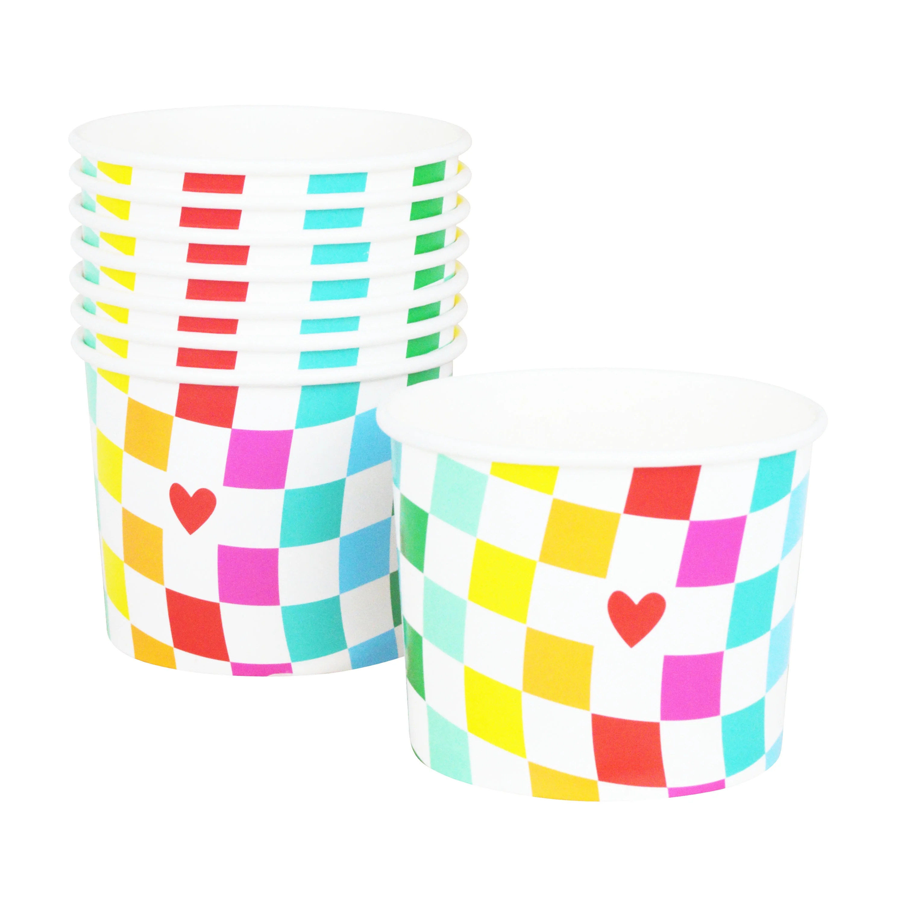 Valentine's Day Plaid Paper Treat Cups, 9 oz, 8 Count, by Way To Celebrate | Walmart (US)