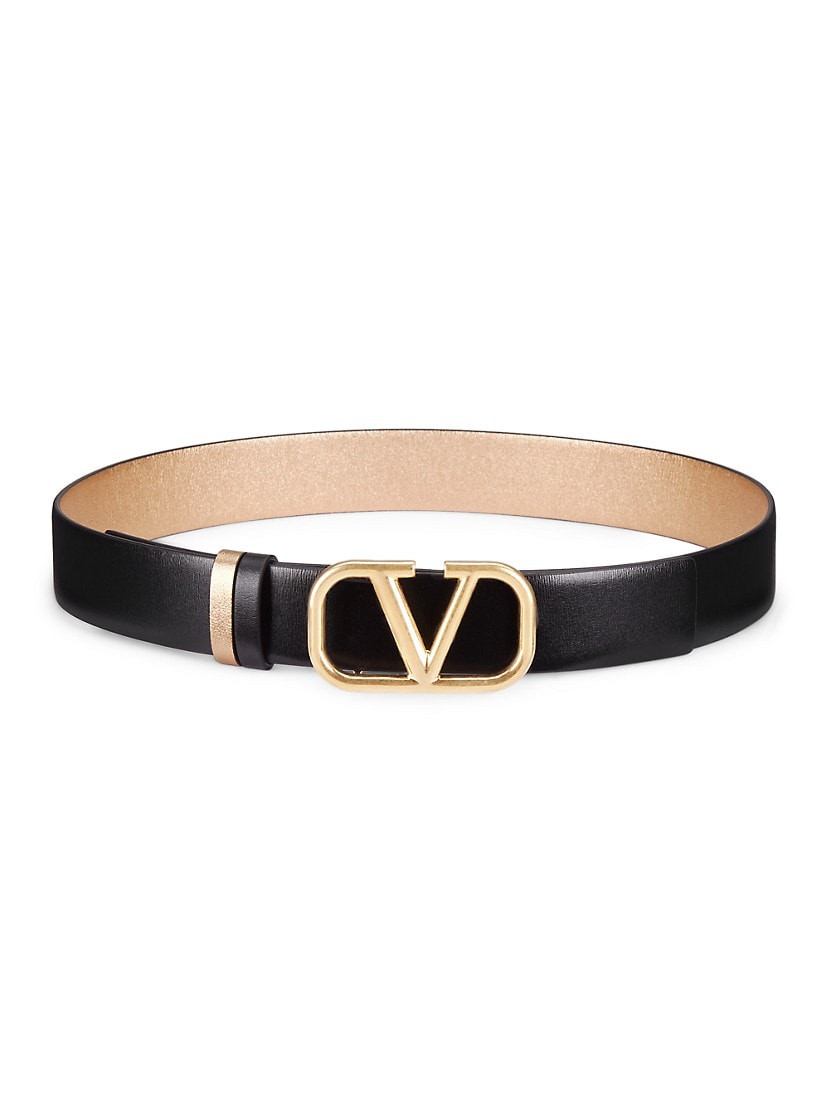VLogo Reversible Leather Belt | Saks Fifth Avenue