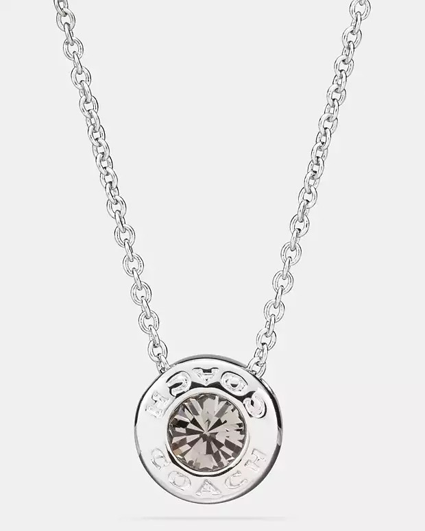 Open Circle Stone Necklace | Coach Outlet US