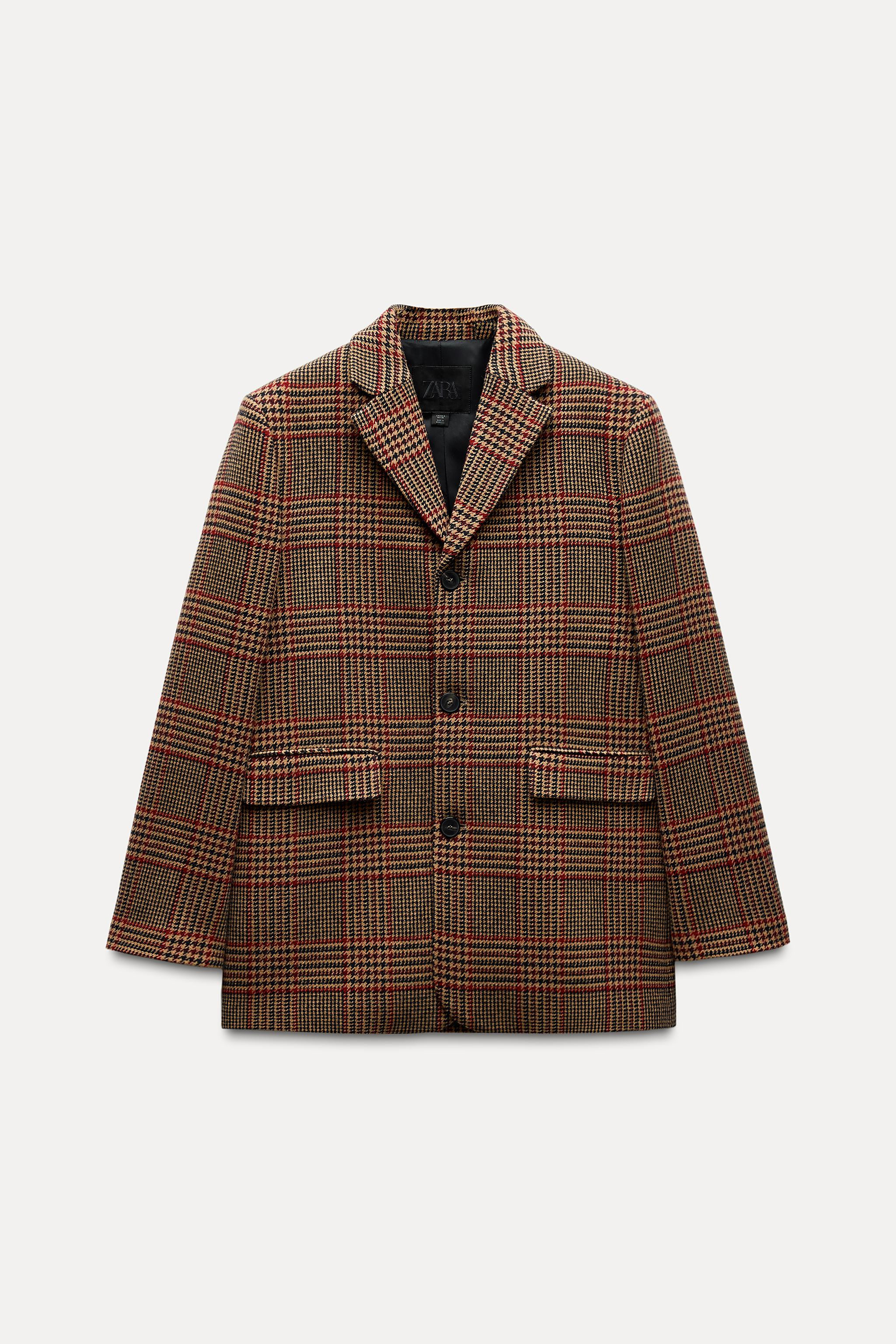WOOL BLEND PLAID BLAZER ZW COLLECTION | Zara US