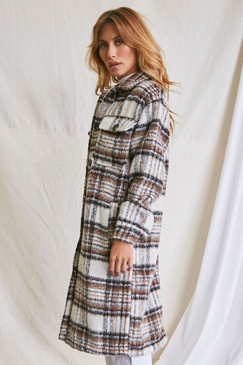 Plaid Buttoned Duster Jacket | Forever 21 (US)