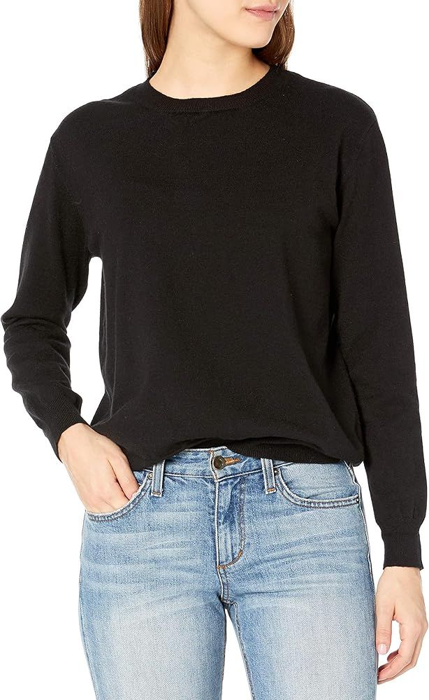 QUALFORT Women's Crewneck Sweater Pullover Soft Knitted Sweaters | Amazon (US)