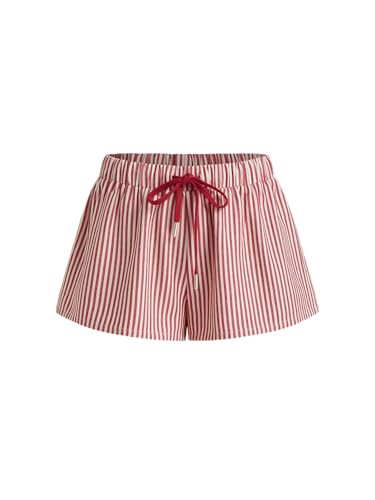 CIDER Shorts for Women Cute Stripe Knotted Tie Ultra Short Bottoms Casual Vacation Beach Knotted ... | Amazon (US)