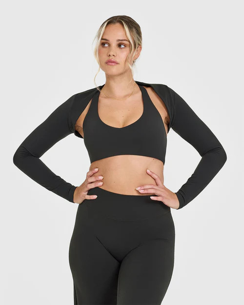 SoftMotion Long Sleeve Shrug | Soft Black | Oner Active (UK / US)