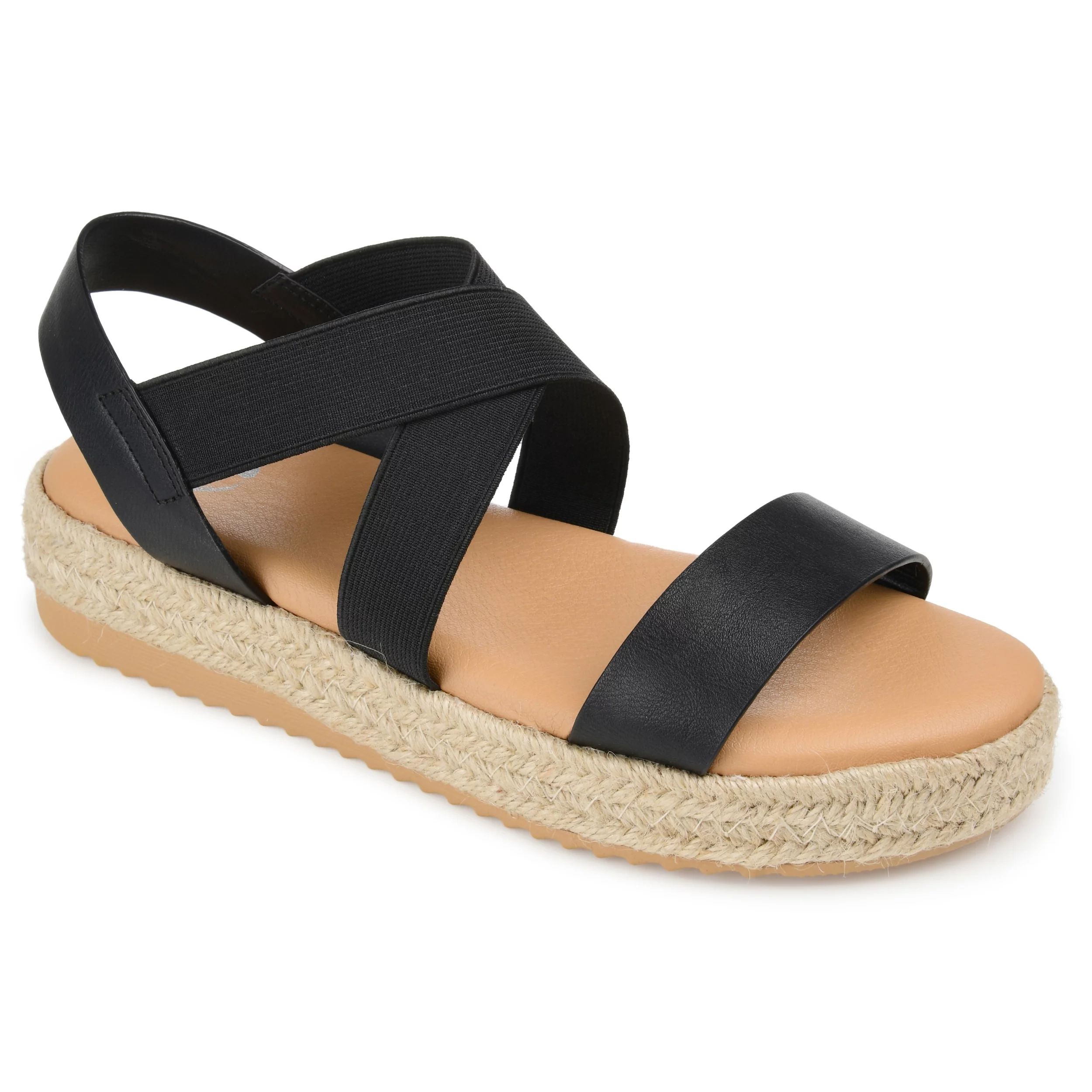 Journee Collection Womens Caroline Tru Comfort Foam Espadrille Sliver Wedge Sandals | Walmart (US)