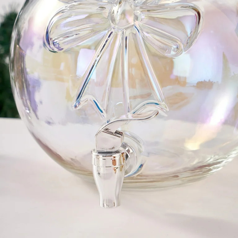 Holiday Time Glass 1.5 Gallon Ornament Dispenser Clear Iridescent | Walmart (US)