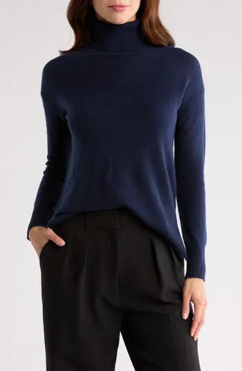 Nordstrom Turtleneck Cashmere Sweater in Navy Night at Nordstrom Rack, Size X-Small | Nordstrom Rack