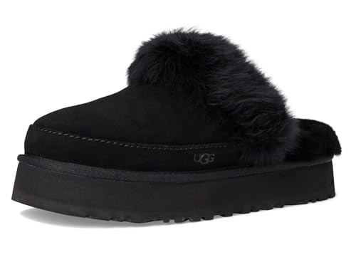 UGG Women's Disquette Chalet Slipper, Black, 6 | Amazon (US)