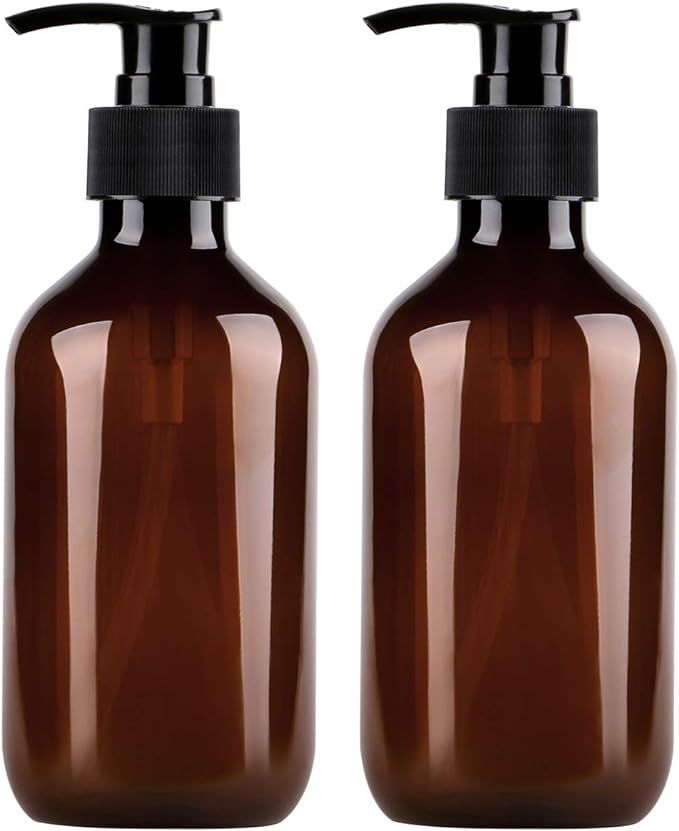 Pump Bottles Dispenser, Yebeauty 10oz/300ml Empty Plastic Refillable Lotion Soap Shampoo Bottles ... | Amazon (US)