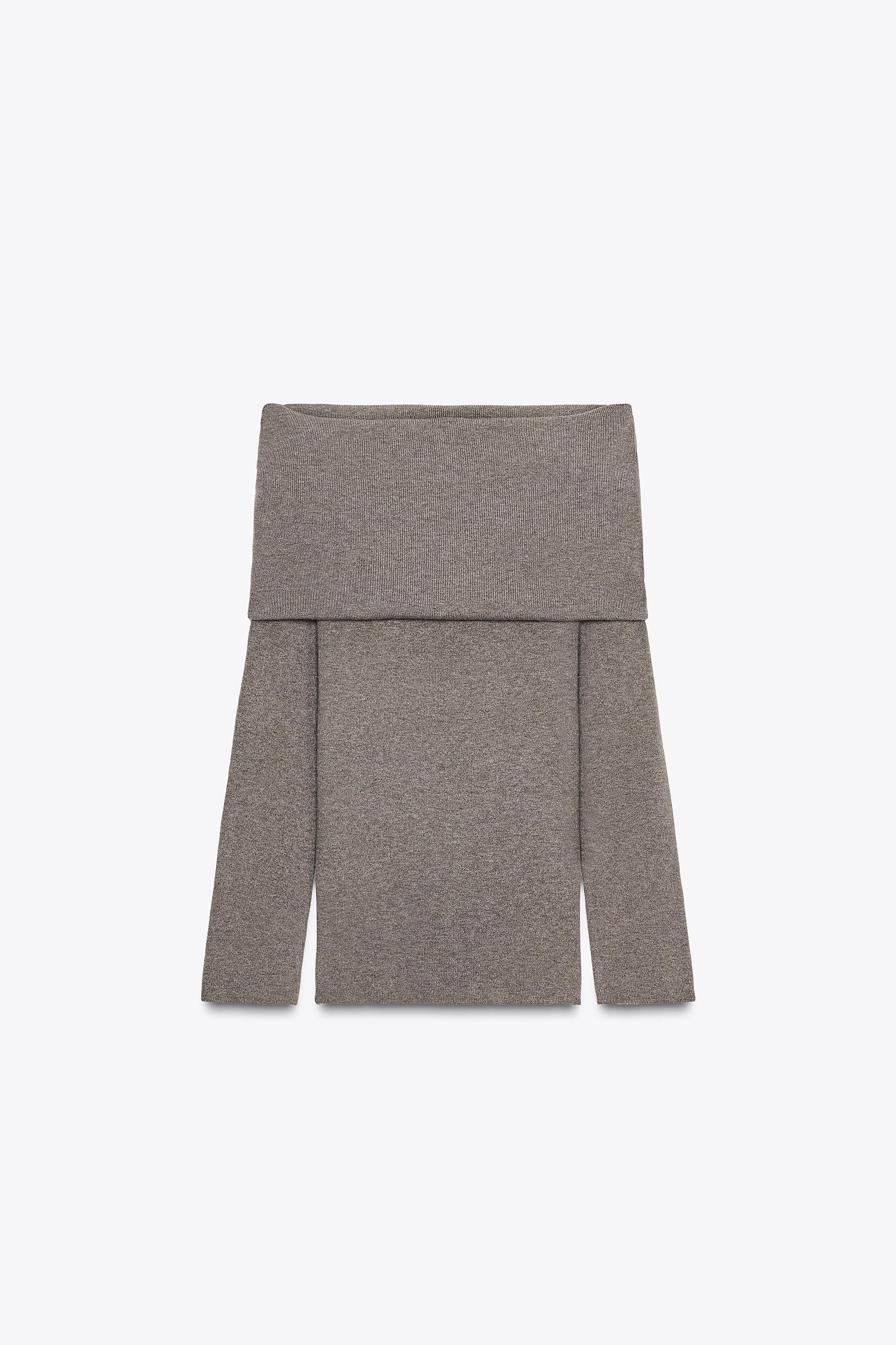 GATHERED STRAPLESS KNIT TOP | Zara US