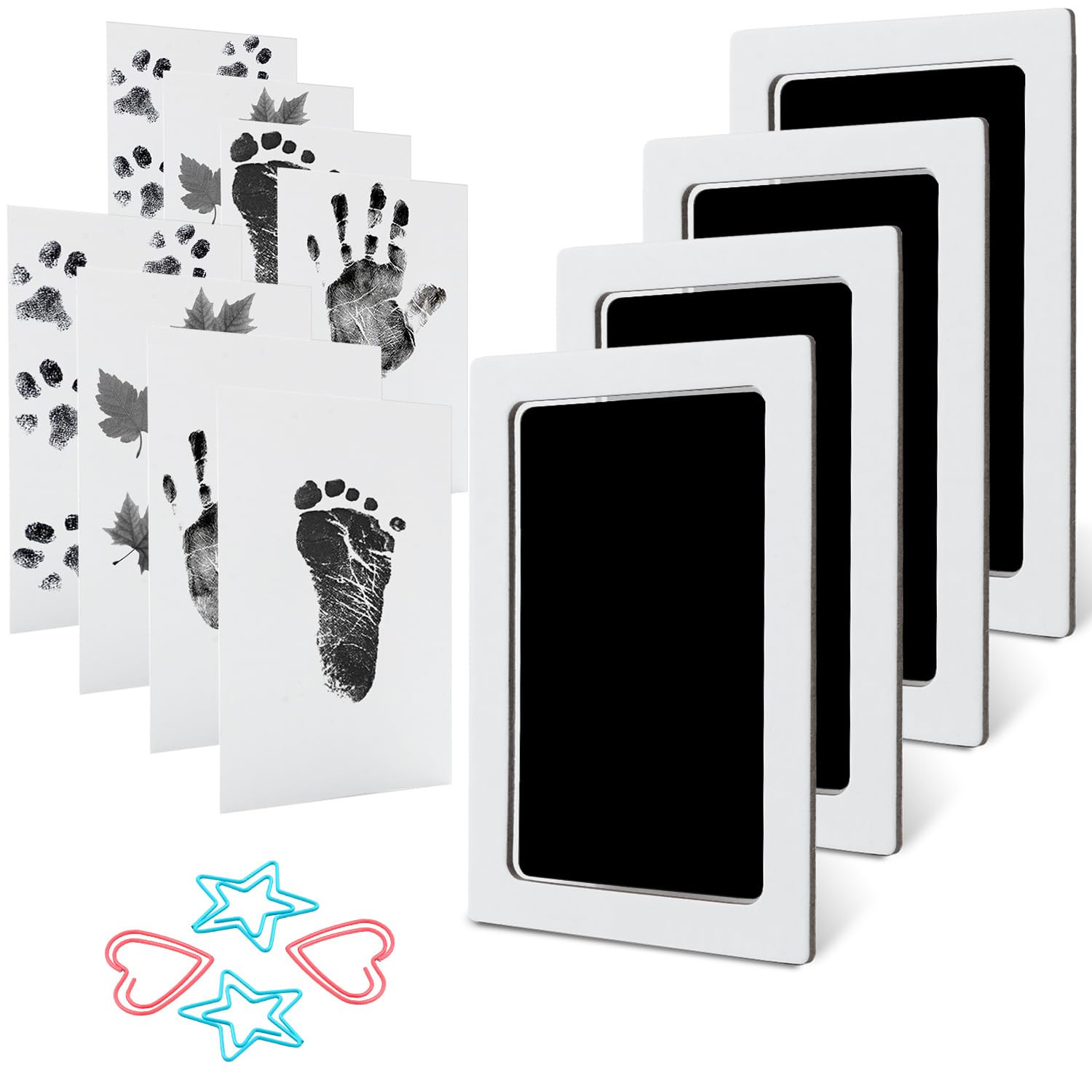 MengNi Baby Footprint Kit Hand Footprint Kit Dog Paw Print Kit Clean Touch Ink Pad Inkless Hand a... | Amazon (US)