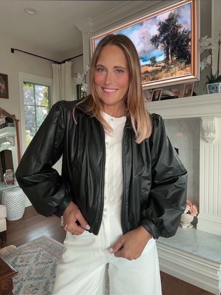 This leather jacket instantly elevates an all-white outfit. It’s polished, affordable, and perfect for fall and winter. Grab it while it’s still available!

#LTKMidsize #LTKSeasonal #LTKOver40