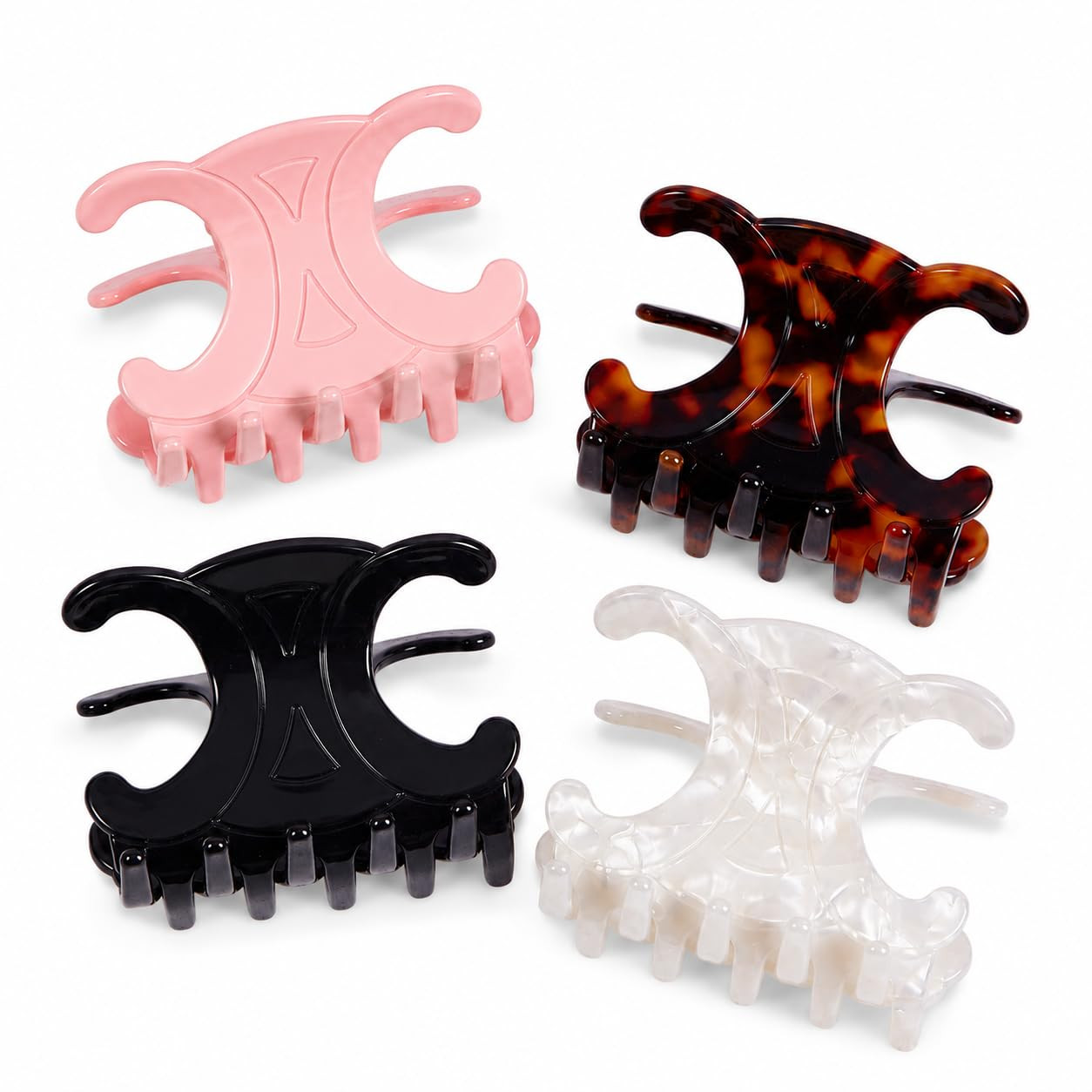 Premium durable acetate butterfly hair clips, 4 Pack. Medium Size Acetate Hair Claw Clips with Secure Hold,Perfect for Updos(2.76 x 1.66 in) | Amazon (US)