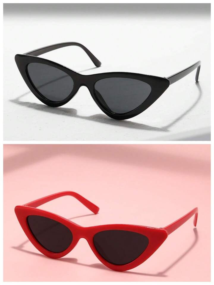 Unisex Cat Eye Shaped UV Protection Fashion Glasses, Fashion Full Frame Beach Accessory For Daily Wear | SHEIN