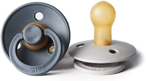 BIBS BPA-Free Natural Rubber Baby Pacifier | Made in Denmark (Iron/Sand, 0-6 Months) 2-Pack | Amazon (US)