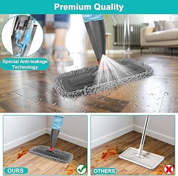 Spray Mop for Floor Cleaning with 3pcs Washable Pads - Wet Dry Microfiber Mop with 800 ml Refilla... | Amazon (US)