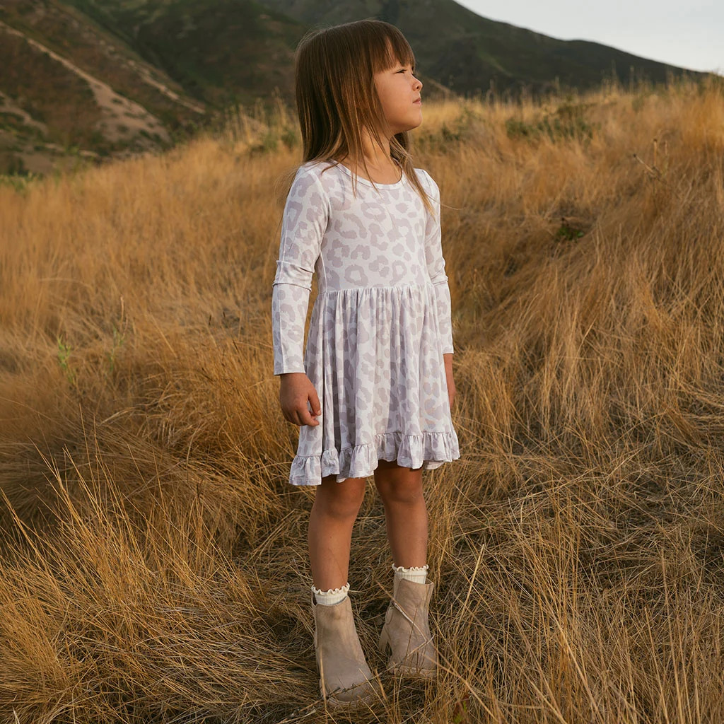 Laurel Leopard Ruffled Twirl Dress | Posh Peanut