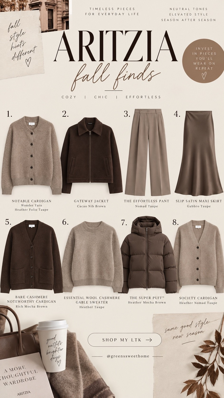 @Aritzia fall finds! Love these looks!

#LTKgrwm #LTKootd #LTKSeasonal