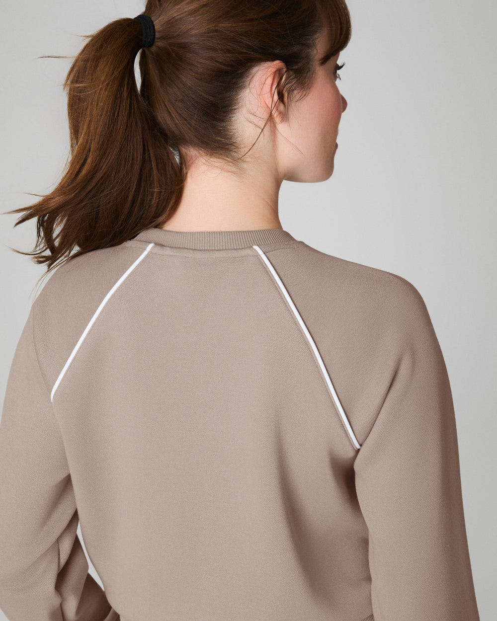 SPANX AirEssentials® Pique Long Sleeve Crewneck Top | Spanx