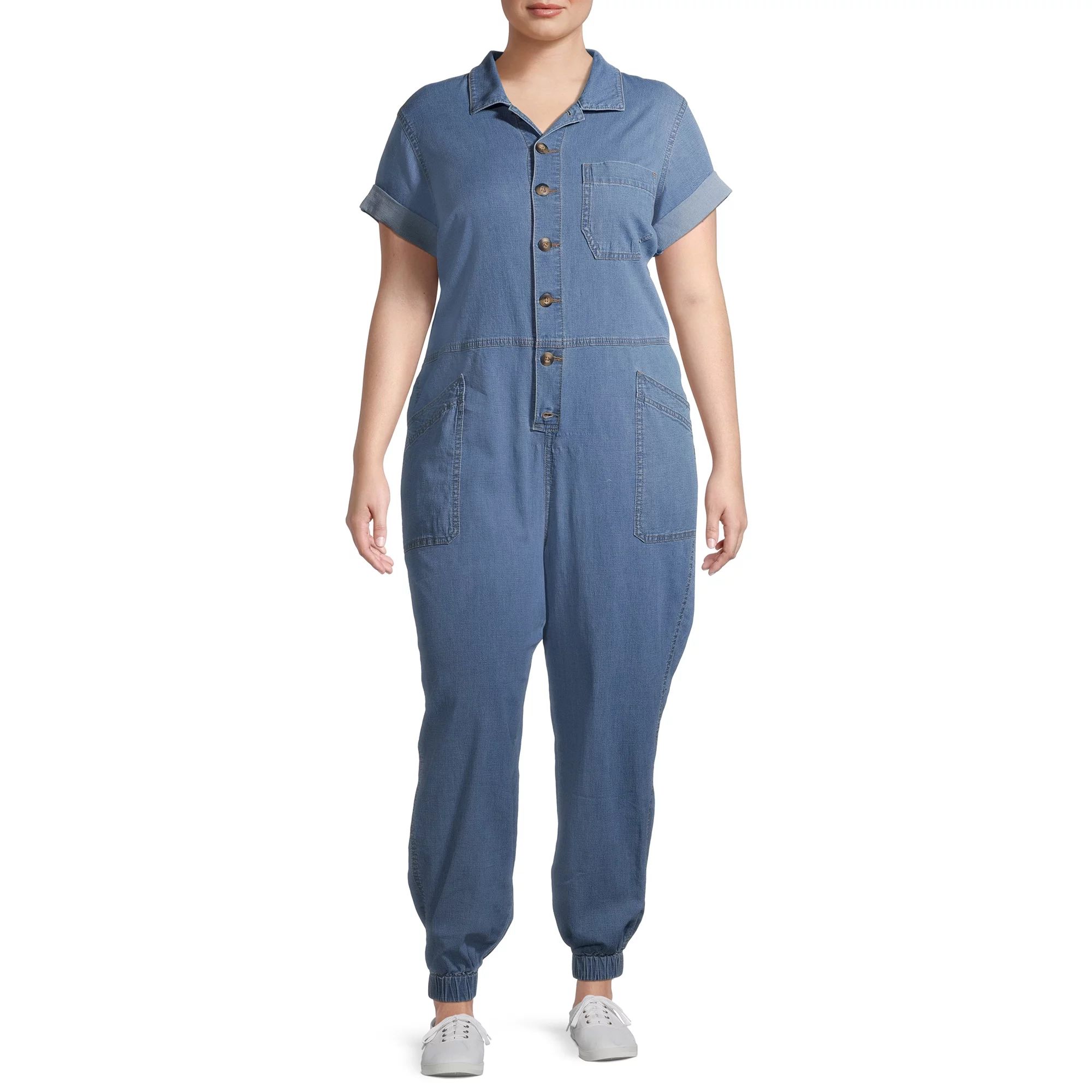 No Boundaries Juniors' Plus Size Boilersuit | Walmart (US)