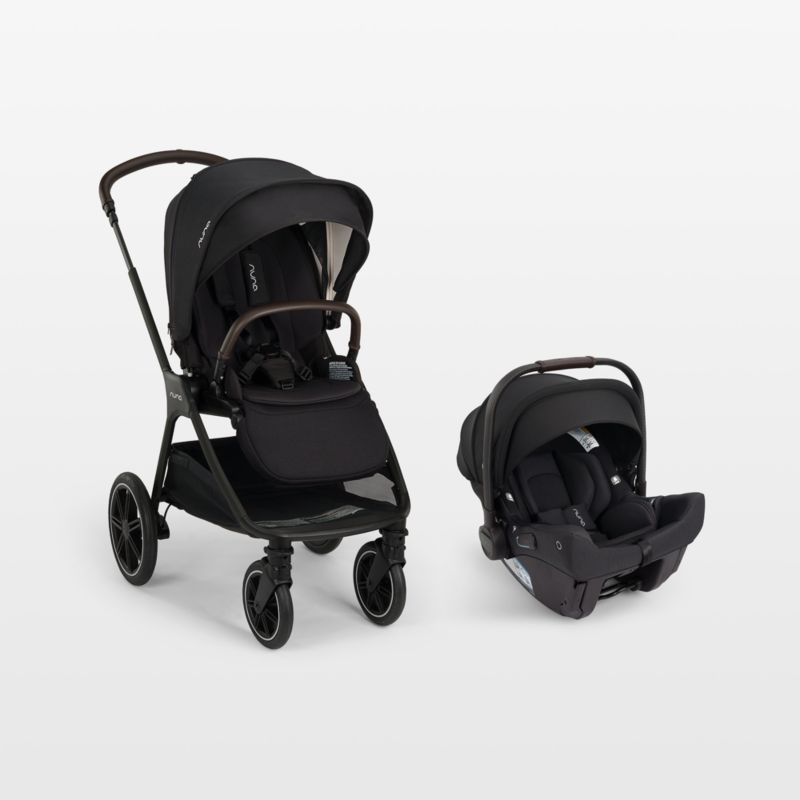 Nuna PIPA Urbn Caviar Black Baseless Baby Car Seat + TRIV lx Stroller Travel System | Crate & Barrel
