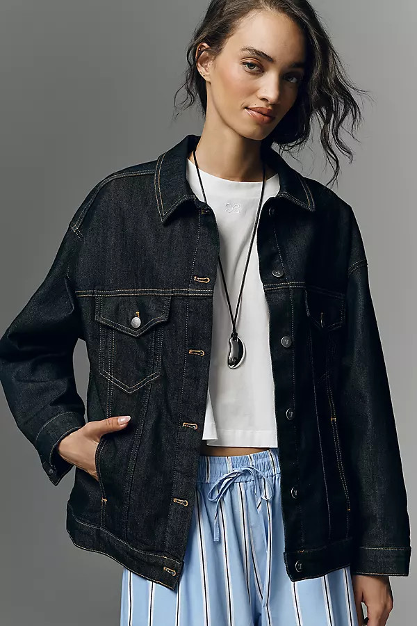 The Weston Denim Boyfriend Jacket by Pilcro | Anthropologie (US)