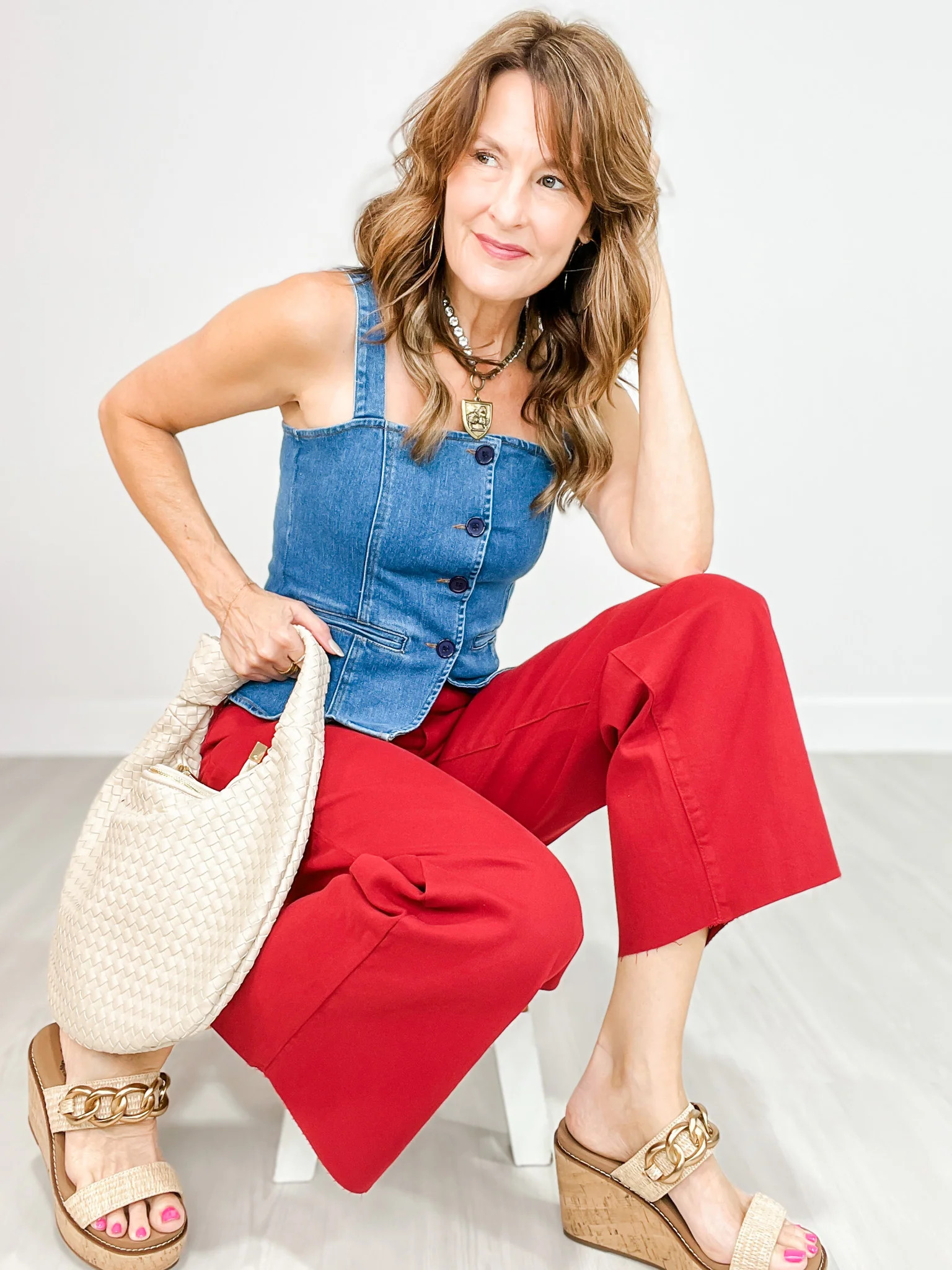 Soft Stretch High Waisted Twill Pants | Emma Lou's Boutique