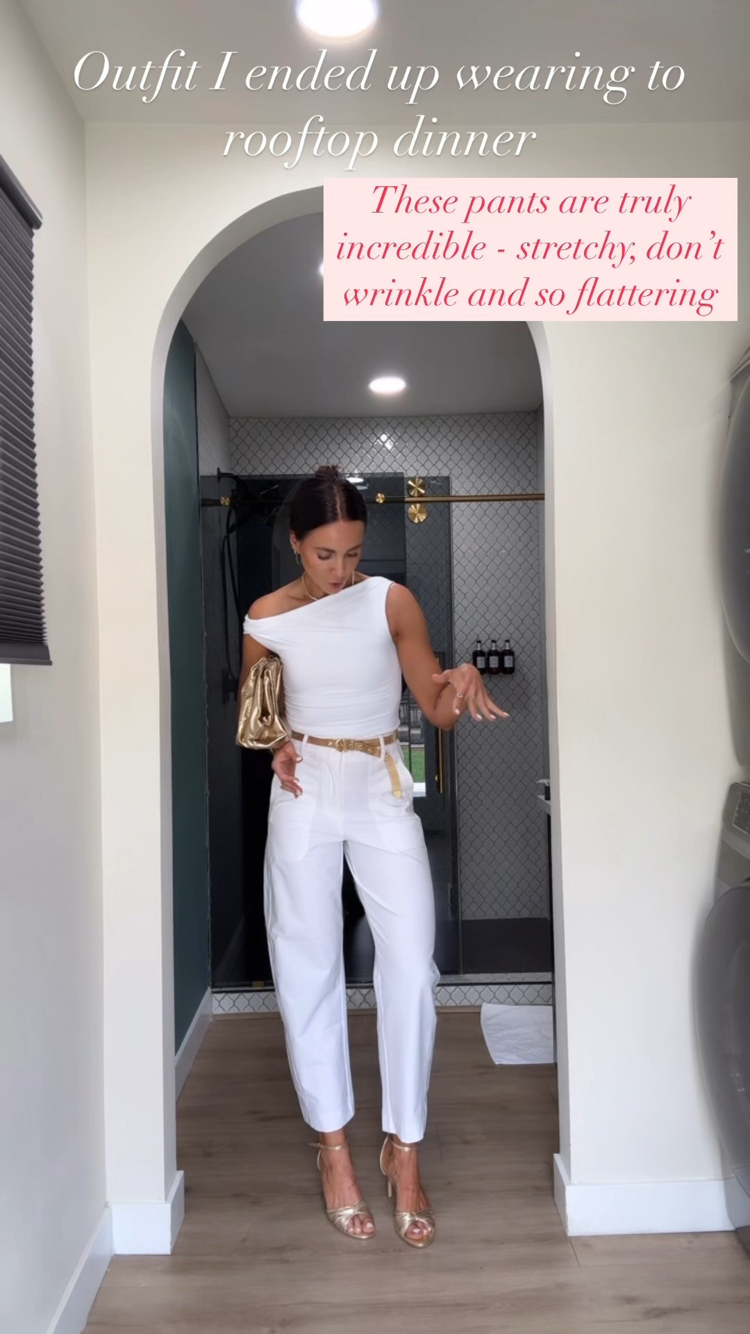 Dinner outfit idea / happy hour outfit idea / date night outfits / all white outfit / amazon accessories- there is sale n pants that ends tonight 

#LTKOver40 #LTKActive #LTKWatchNow