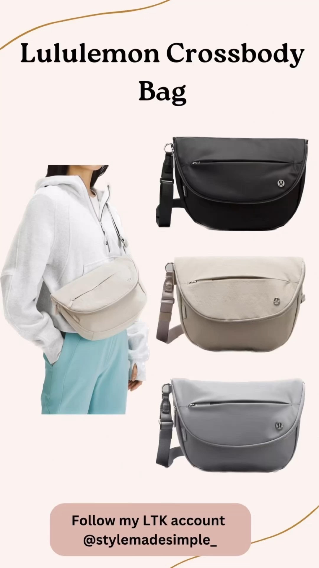 Lululemon crossbody travel purse , lululemon travel purses ,mom  travel purses , lululemon travel bags 

#LTKootd #LTKTravel #LTKGiftGuide
