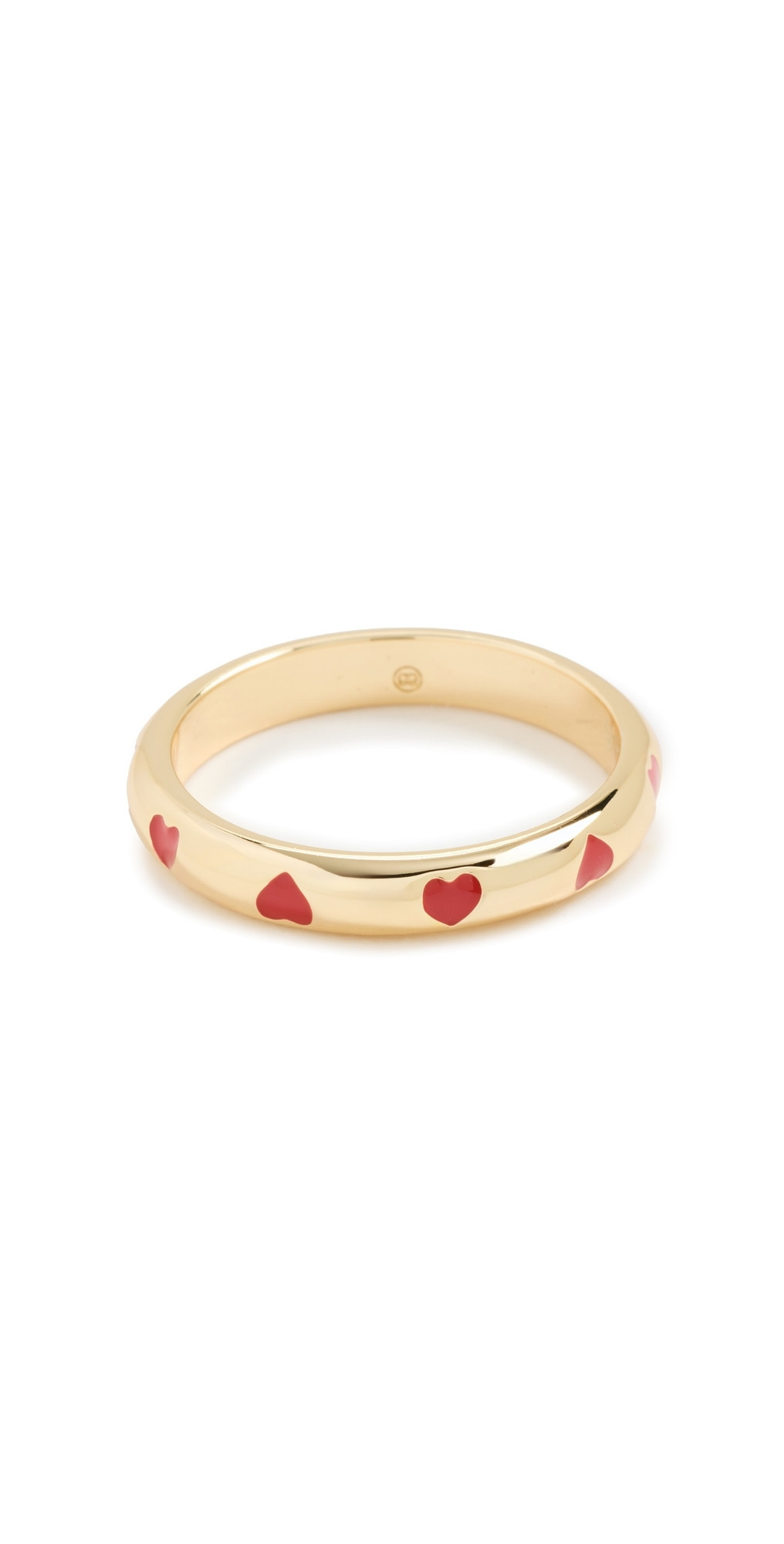 Gorjana Amour Helium Heart Ring Gold/Red Enamel 6 | Shopbop