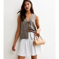 Women's White Linen Look Mini Skirt New Look | New Look (UK)