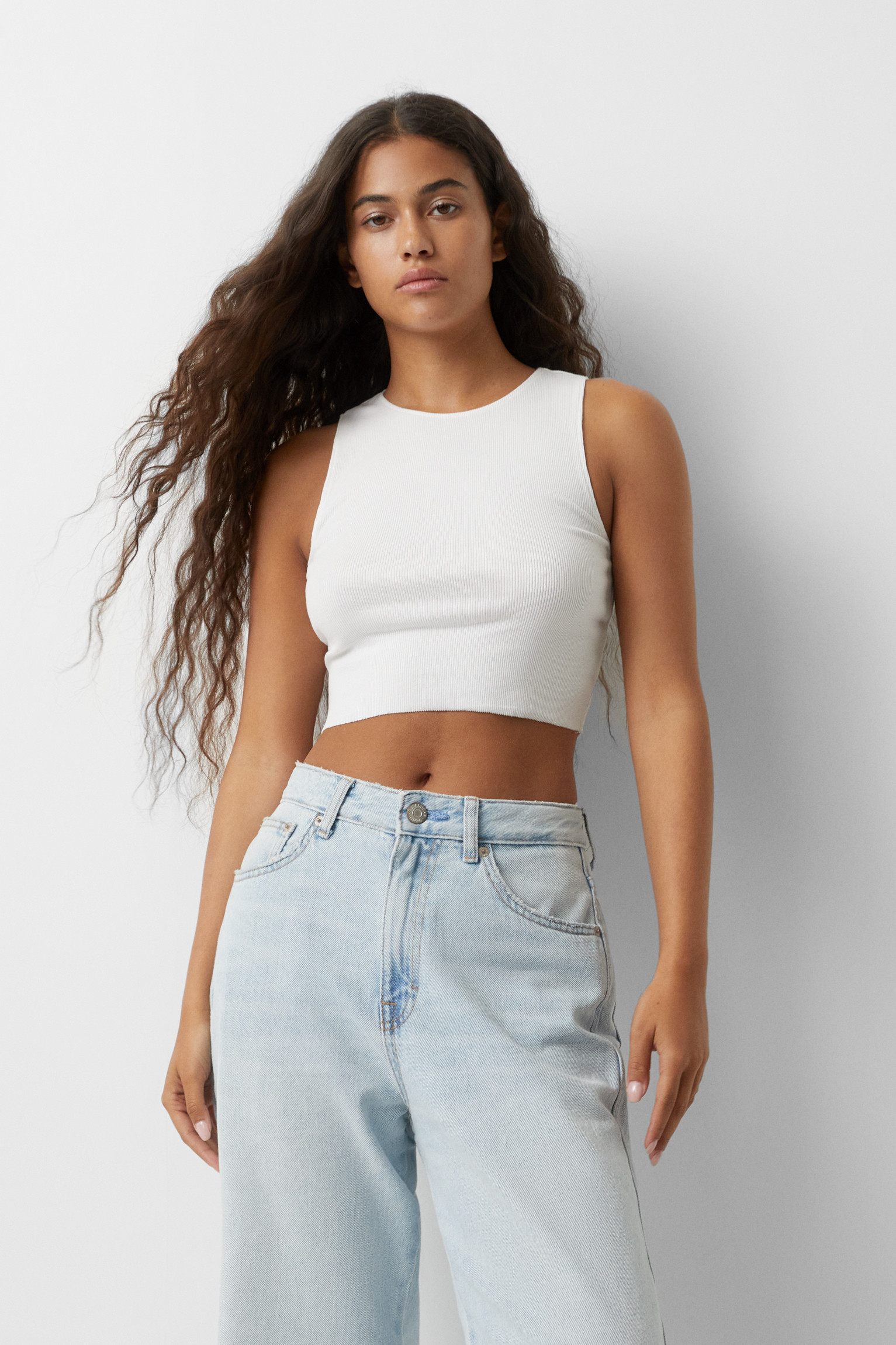 Ribbed tank top | PULL and BEAR UK