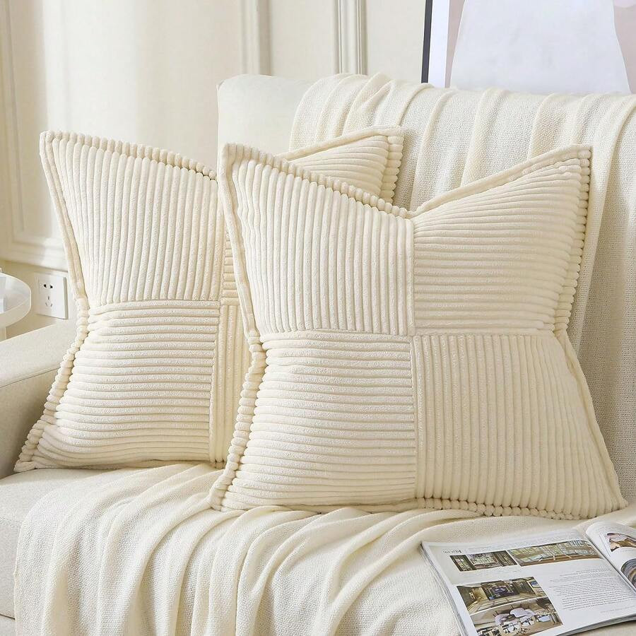 1pc Plain Cushion Cover Without Filler,corduroy pillowcase for sofa, home decoration | SHEIN