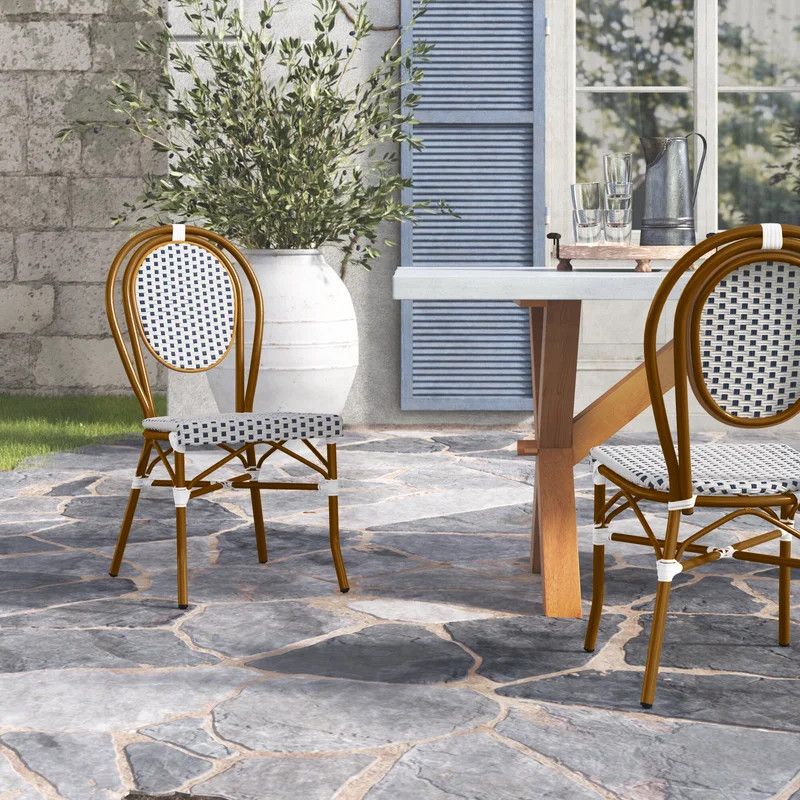 Clarissa Stacking Patio Dining Chair (Set of 2) | Wayfair North America