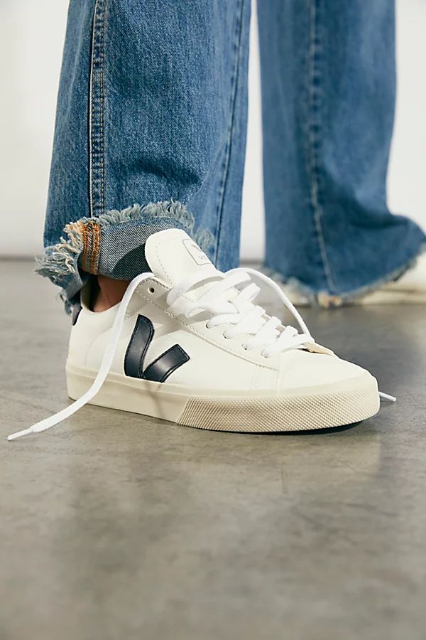 Veja Campo Sneakers by Veja at Free People, Extra White / Black, EU 36 | Free People (Global - UK&FR Excluded)