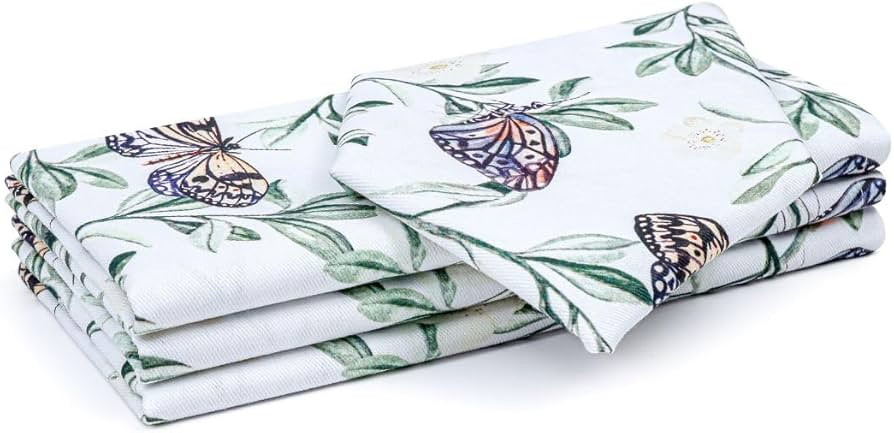 Cotton Dinner Napkins 18x18 Inch Set of 4 - Perfect for Dining Special Occasions Kitchen Wedding ... | Amazon (US)