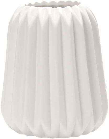 Simple White Ceramic Vase, Modern Home Decoration Porcelain Vase Flower Vase Origami Design, Flow... | Amazon (US)