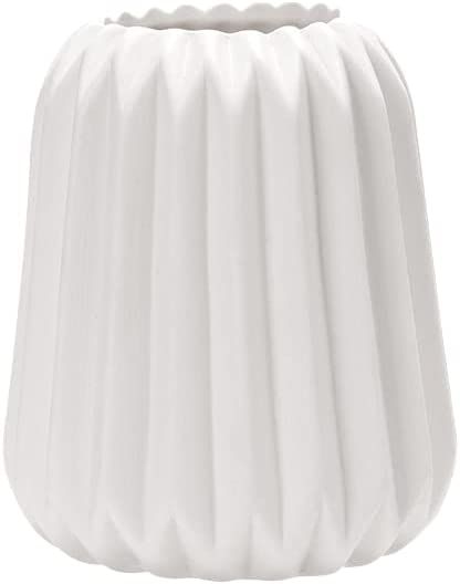 Simple White Ceramic Vase, Modern Home Decoration Porcelain Vase Flower Vase Origami Design, Flow... | Amazon (US)