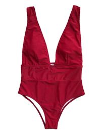 'Samantha' Plunge Neck Swimsuit (5 Colors) | Goodnight Macaroon