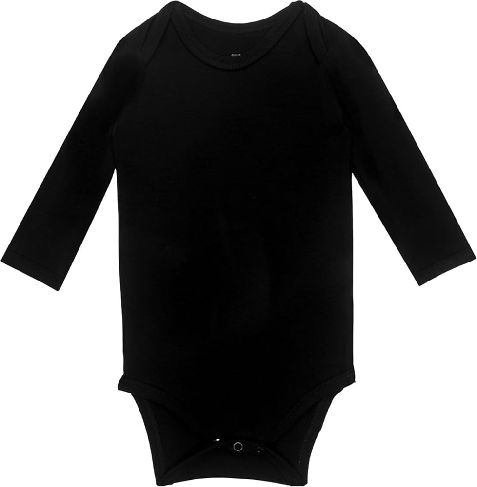 Baby Bodysuits with Mitten Cuffs, Rayon made from Bamboo Long Sleeve Pajamas for Boy Girls | Amazon (US)