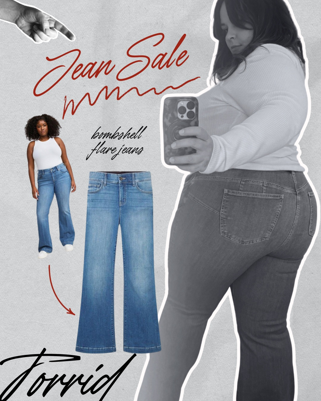 @Torrid  Jeans are on SALE! 50% OFF! The Bombshell Flares might be my favorite because not only do they have the perfect stretch to weight/firmness ratio but they hug my body in all the right places. ;) also come in short, ex-short, regular, tall, and ex-tall!

Literally bought these as soon as I saw how the made my butt look in the mirror. The Perfect Jeans have lots of cute styles too. 

Linked some below 💕

Jeans, Perfict Fit, Petite Plus, Curvy Jeans, Jeans Sale 

#LTKPlusSize #LTKSaleAlert #LTKMidsize