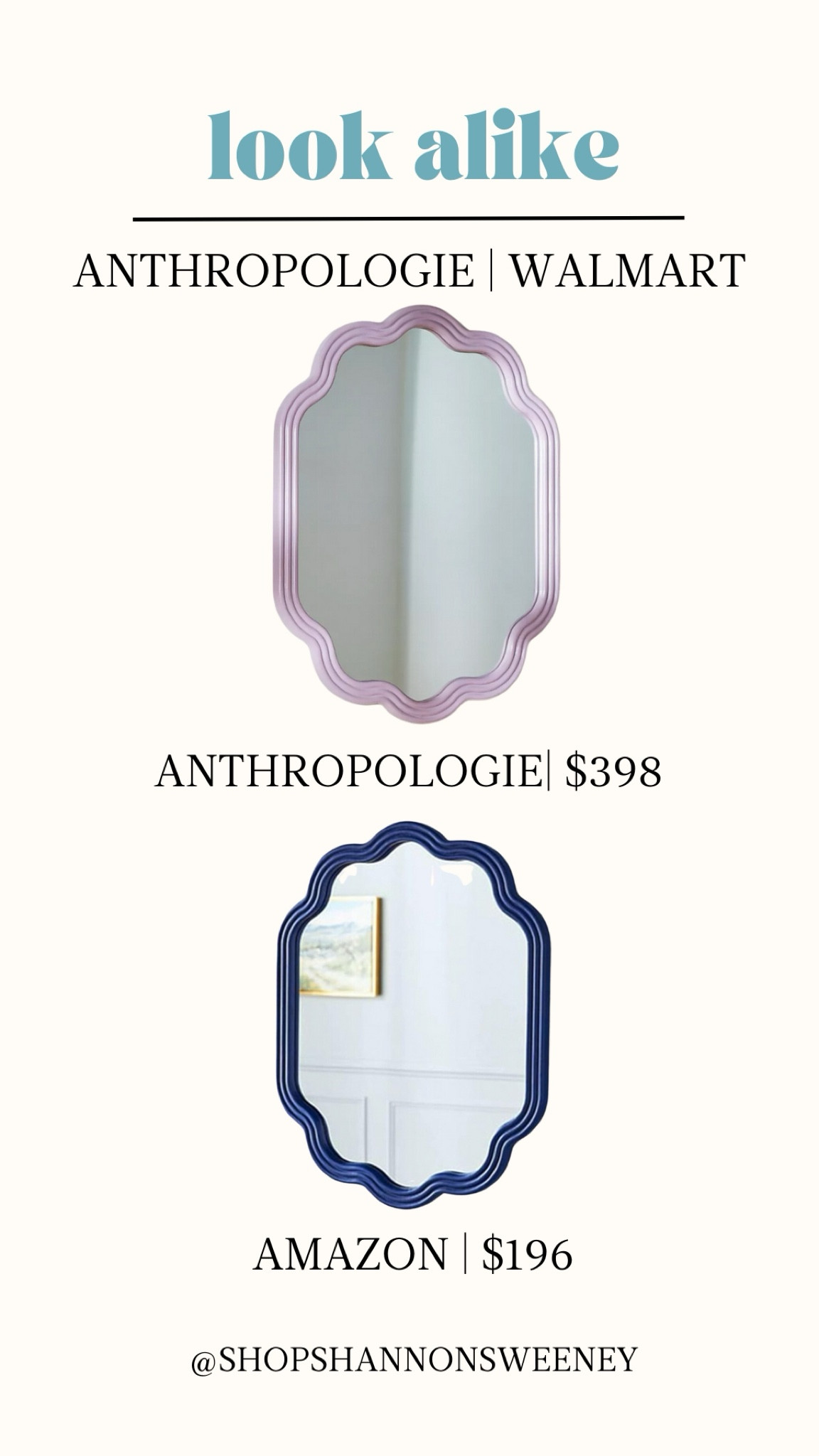 Lookalike | Anthropologie mirror lookalike on Amazon ✨

#LTKfindsunder100 #LTKstyletip #LTKhome