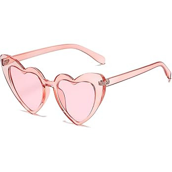Clout Goggle Heart Sunglasses Vintage Cat Eye Mod Style Retro Kurt Cobain Glasses | Amazon (US)