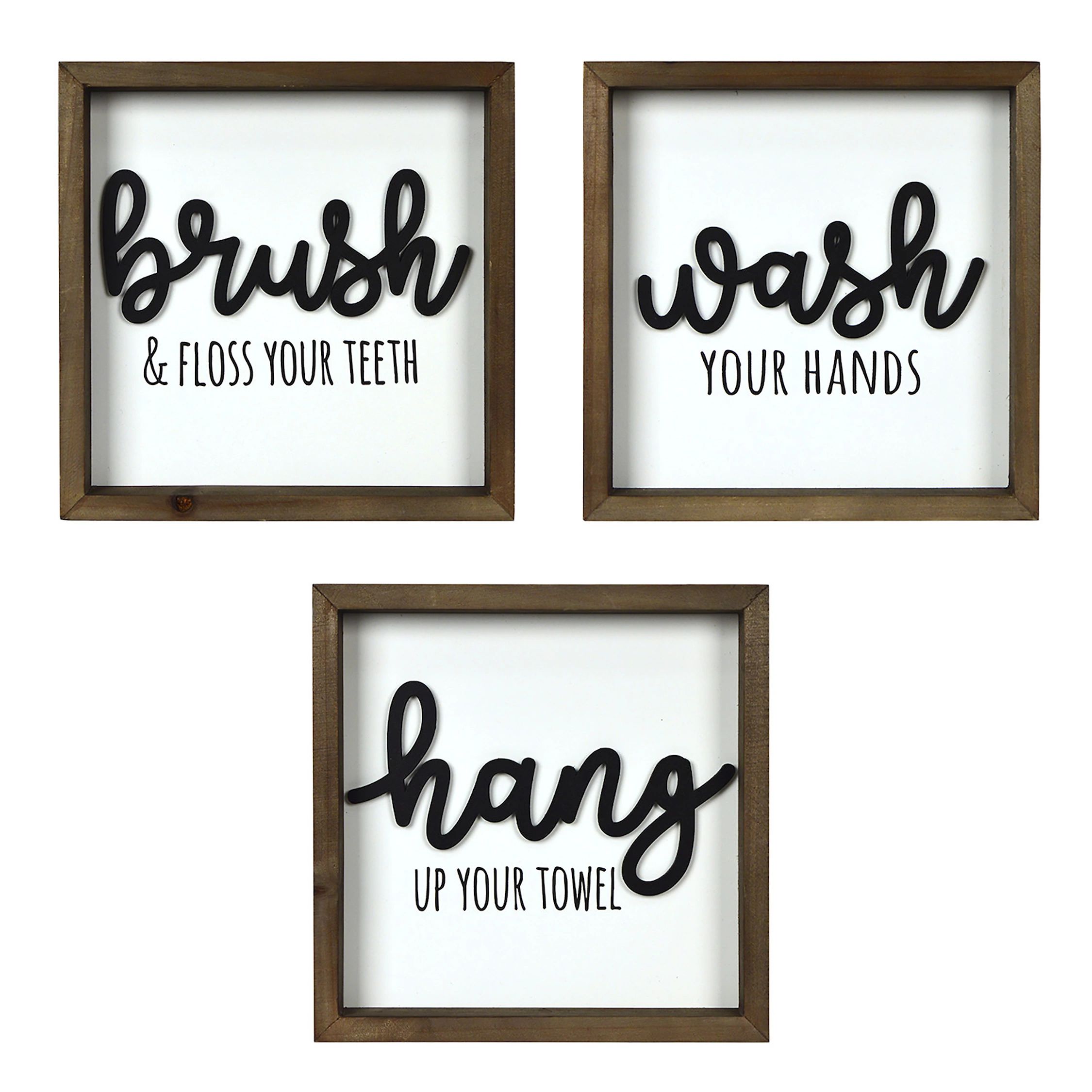 New View Wash Brush Hang Wall Decor 3-piece Set | Kohl's