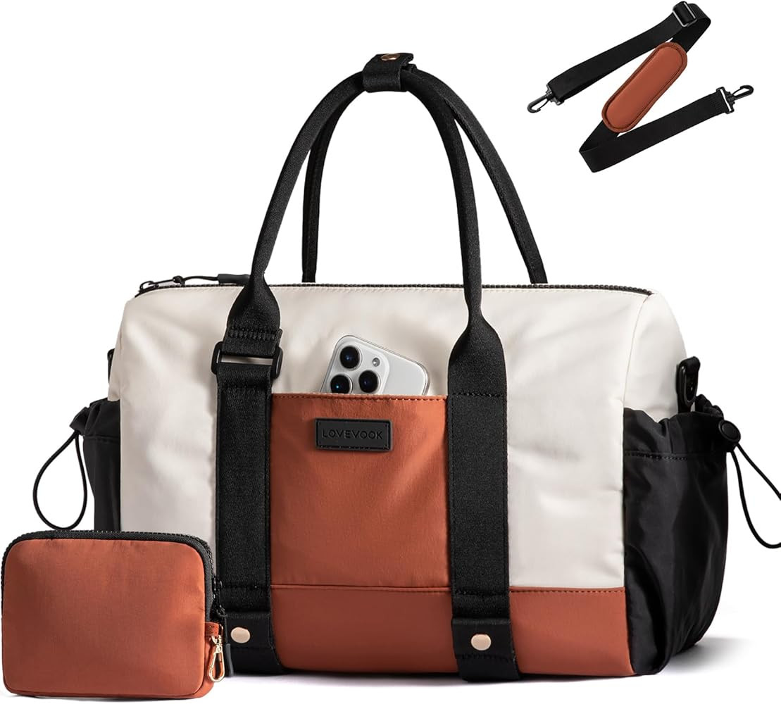 LOVEVOOK Small Gym Bag for Women with Yoga mat Holder, Mini Duffle Bag for Travel with Wet Pocket... | Amazon (US)