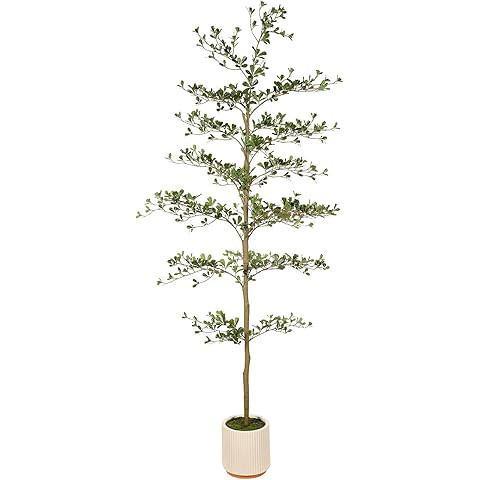 Artificial Black Olive Tree, 7FT Tall Faux Shady Lady Tree with Potted, Fake Olive Tree for Home ... | Amazon (US)